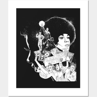 My Superheroes are BLACK! Black and White illustration Posters and Art